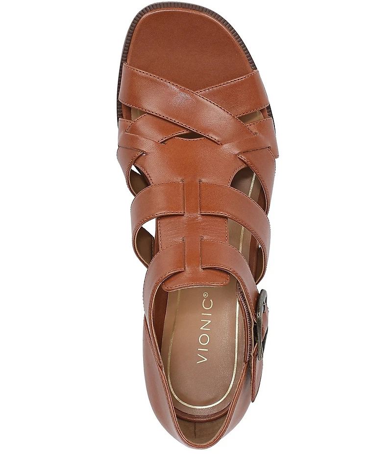 Vionic Marcella Leather Strappy Dress Sandals