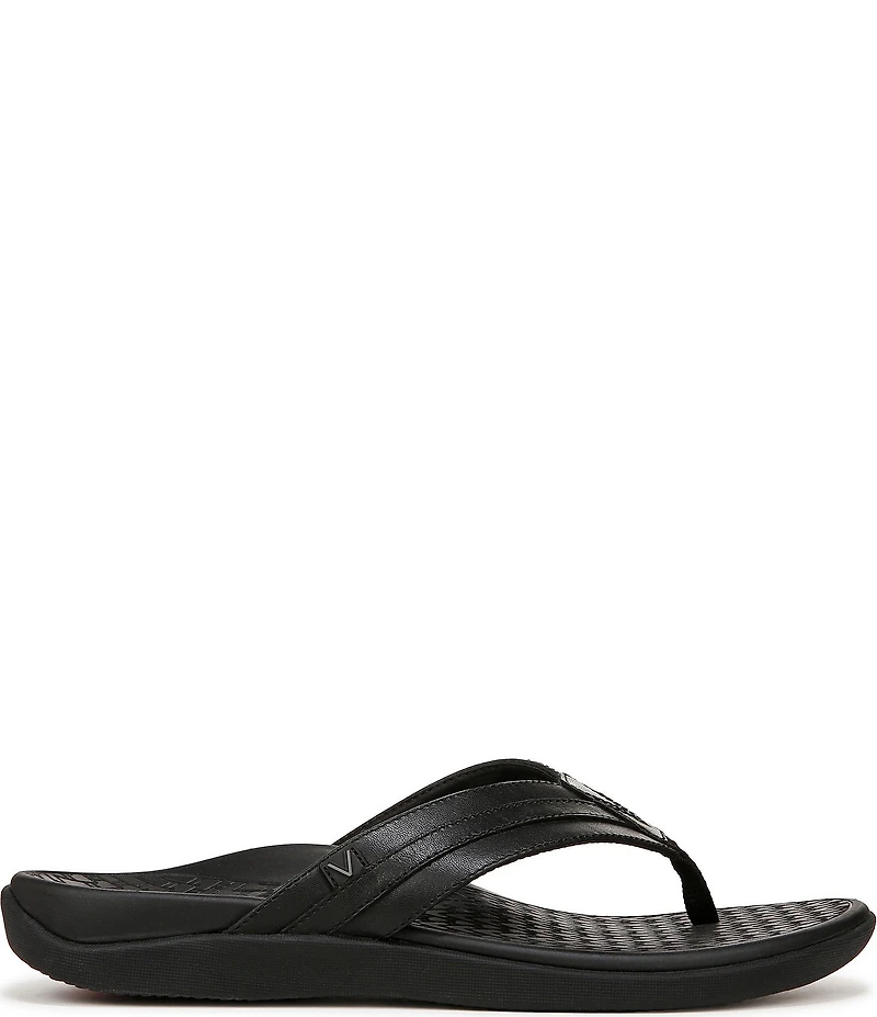 Vionic Men's Tide II Leather Toe Post Sandals