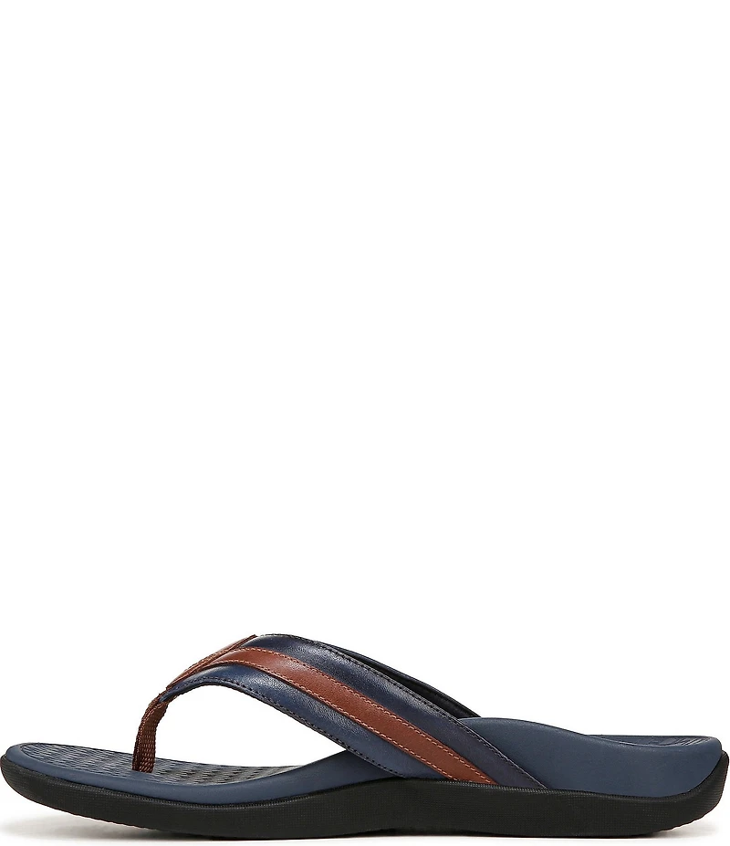 Vionic Men's Tide II Leather Toe Post Sandals