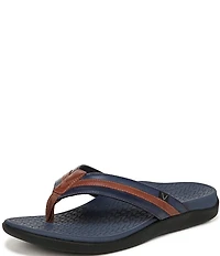 Vionic Men's Tide II Leather Toe Post Sandals