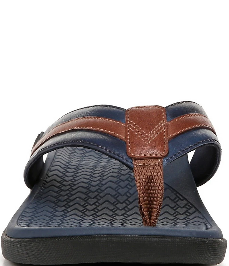 Vionic Men's Tide II Leather Toe Post Sandals