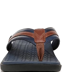 Vionic Men's Tide II Leather Toe Post Sandals