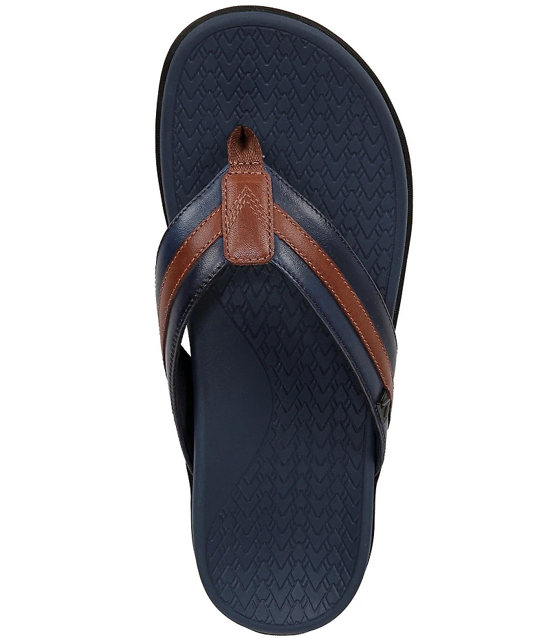 Vionic Men's Tide II Leather Toe Post Sandals