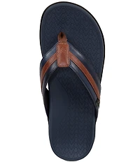 Vionic Men's Tide II Leather Toe Post Sandals