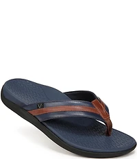 Vionic Men's Tide II Leather Toe Post Sandals