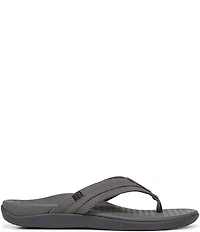 Vionic Men's Tide II Perforated Nubuck Suede Toe Post Sandals