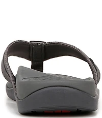 Vionic Men's Tide II Perforated Nubuck Suede Toe Post Sandals