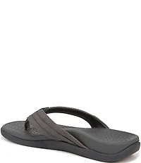 Vionic Men's Tide II Perforated Nubuck Suede Toe Post Sandals