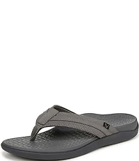 Vionic Men's Tide II Perforated Nubuck Suede Toe Post Sandals