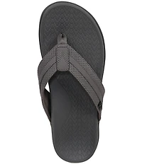 Vionic Men's Tide II Perforated Nubuck Suede Toe Post Sandals