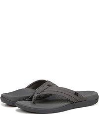 Vionic Men's Tide II Perforated Nubuck Suede Toe Post Sandals