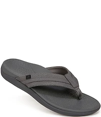 Vionic Men's Tide II Perforated Nubuck Suede Toe Post Sandals