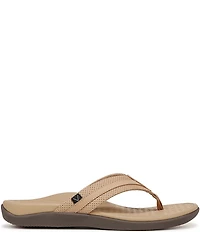 Vionic Men's Tide II Perforated Nubuck Suede Toe Post Sandals