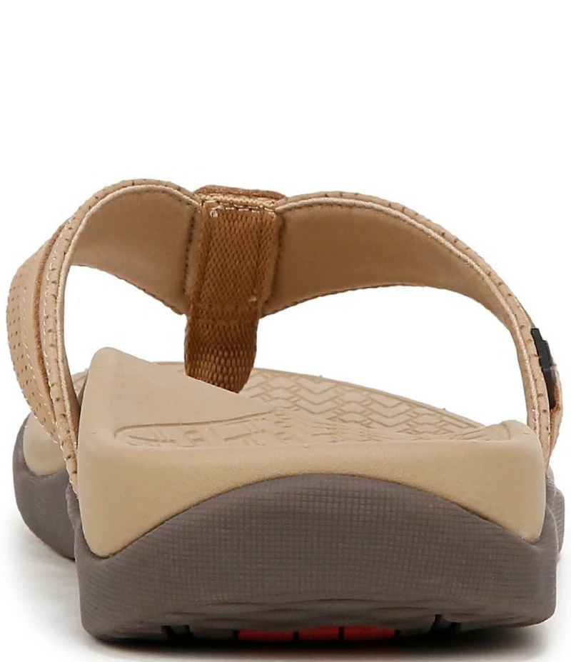 Vionic Men's Tide II Perforated Nubuck Suede Toe Post Sandals