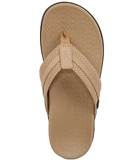 Vionic Men's Tide II Perforated Nubuck Suede Toe Post Sandals