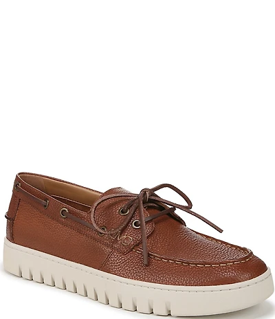 Vionic Men's Uptown Boat Leather Slip On Boat Shoes