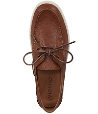 Vionic Men's Uptown Boat Leather Slip On Boat Shoes