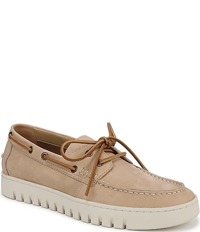Vionic Men's Uptown Boat Nubuck Suede Slip On Boat Shoes
