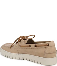 Vionic Men's Uptown Boat Nubuck Suede Slip On Boat Shoes