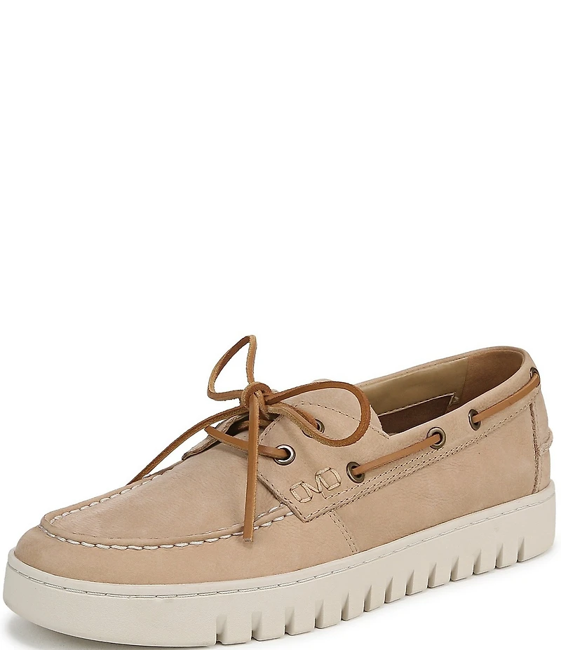 Vionic Men's Uptown Boat Nubuck Suede Slip On Boat Shoes