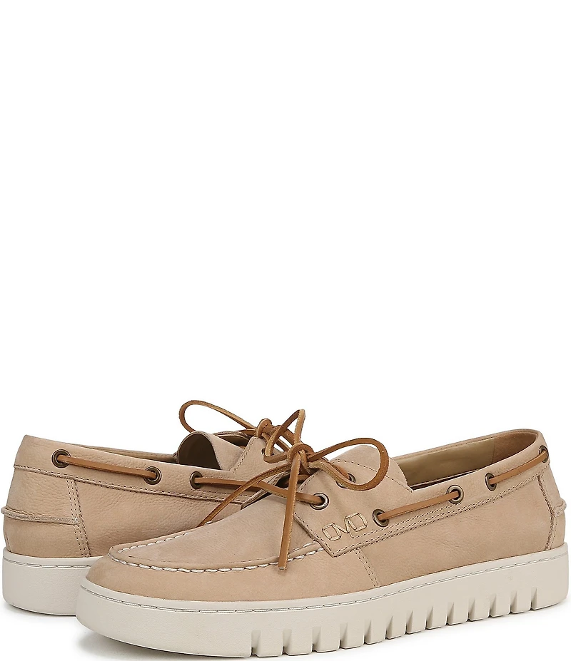 Vionic Men's Uptown Boat Nubuck Suede Slip On Boat Shoes