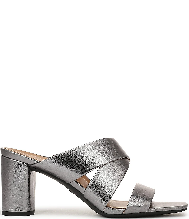 Vionic Merlot Leather Banded Dress Slide Sandals