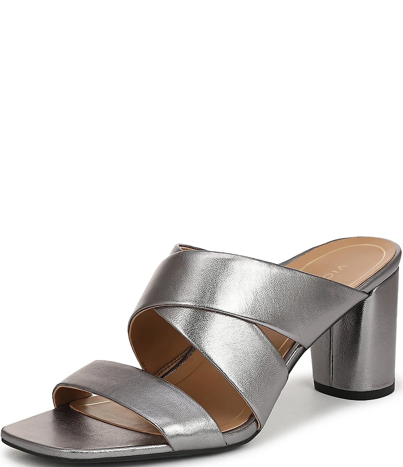 Vionic Merlot Leather Banded Dress Slide Sandals