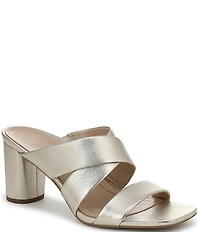 Vionic Merlot Leather Banded Dress Slide Sandals