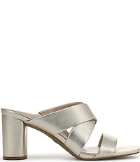 Vionic Merlot Leather Banded Dress Slide Sandals