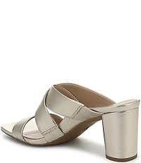 Vionic Merlot Leather Banded Dress Slide Sandals