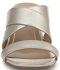 Vionic Merlot Leather Banded Dress Slide Sandals