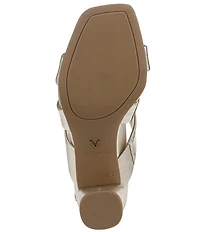 Vionic Merlot Leather Banded Dress Slide Sandals