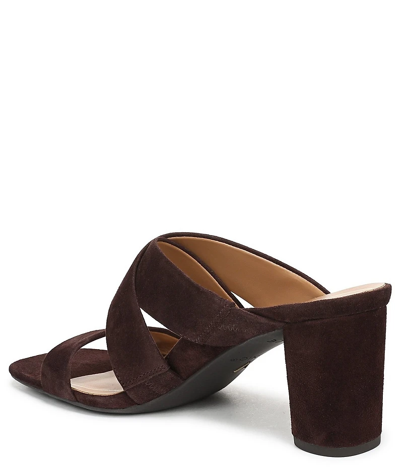 Vionic Merlot Suede Banded Dress Slide Sandals