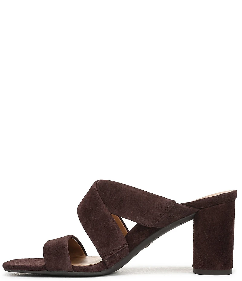 Vionic Merlot Suede Banded Dress Slide Sandals