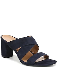 Vionic Merlot Suede Banded Dress Slide Sandals