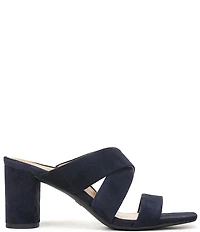 Vionic Merlot Suede Banded Dress Slide Sandals