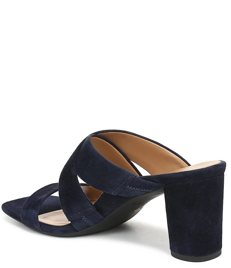 Vionic Merlot Suede Banded Dress Slide Sandals