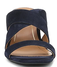 Vionic Merlot Suede Banded Dress Slide Sandals