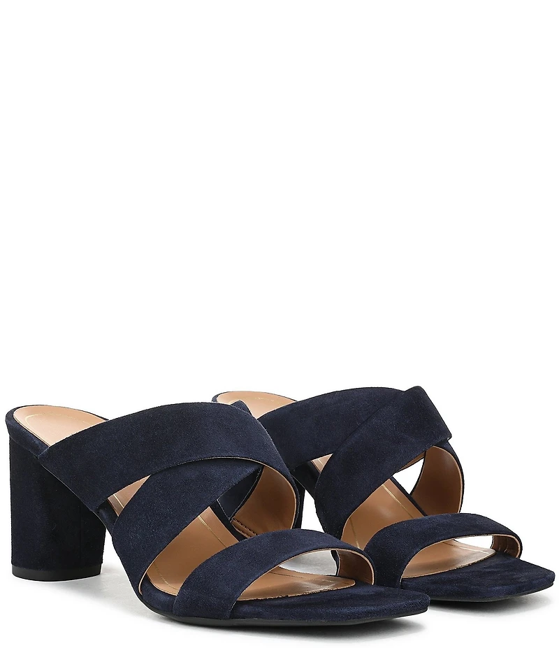 Vionic Merlot Suede Banded Dress Slide Sandals