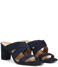 Vionic Merlot Suede Banded Dress Slide Sandals