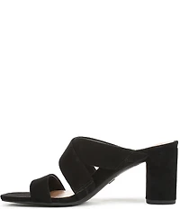 Vionic Merlot Suede Banded Dress Slide Sandals