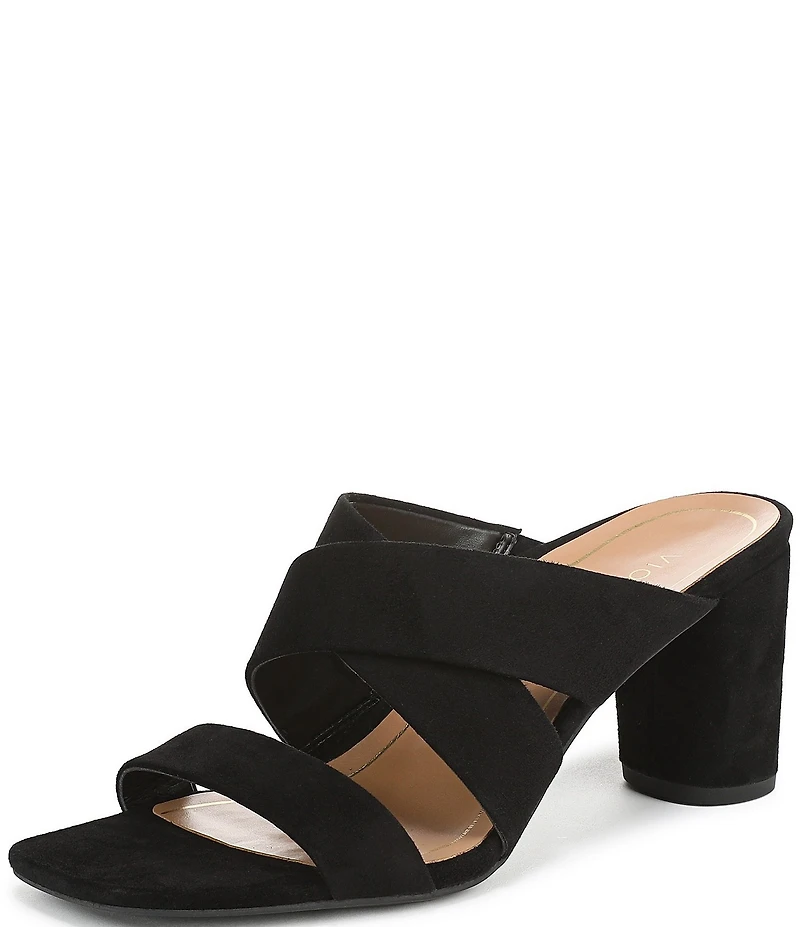 Vionic Merlot Suede Banded Dress Slide Sandals