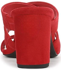 Vionic Merlot Suede Banded Dress Slide Sandals