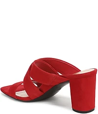 Vionic Merlot Suede Banded Dress Slide Sandals