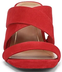 Vionic Merlot Suede Banded Dress Slide Sandals