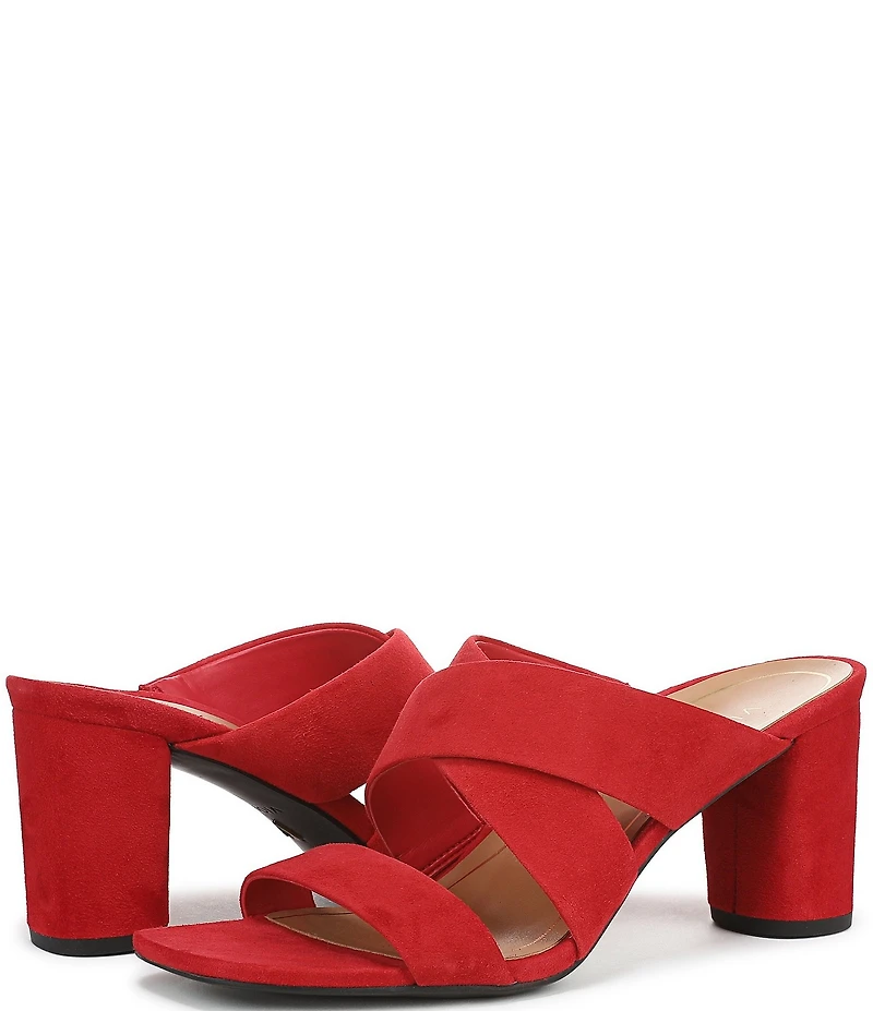 Vionic Merlot Suede Banded Dress Slide Sandals