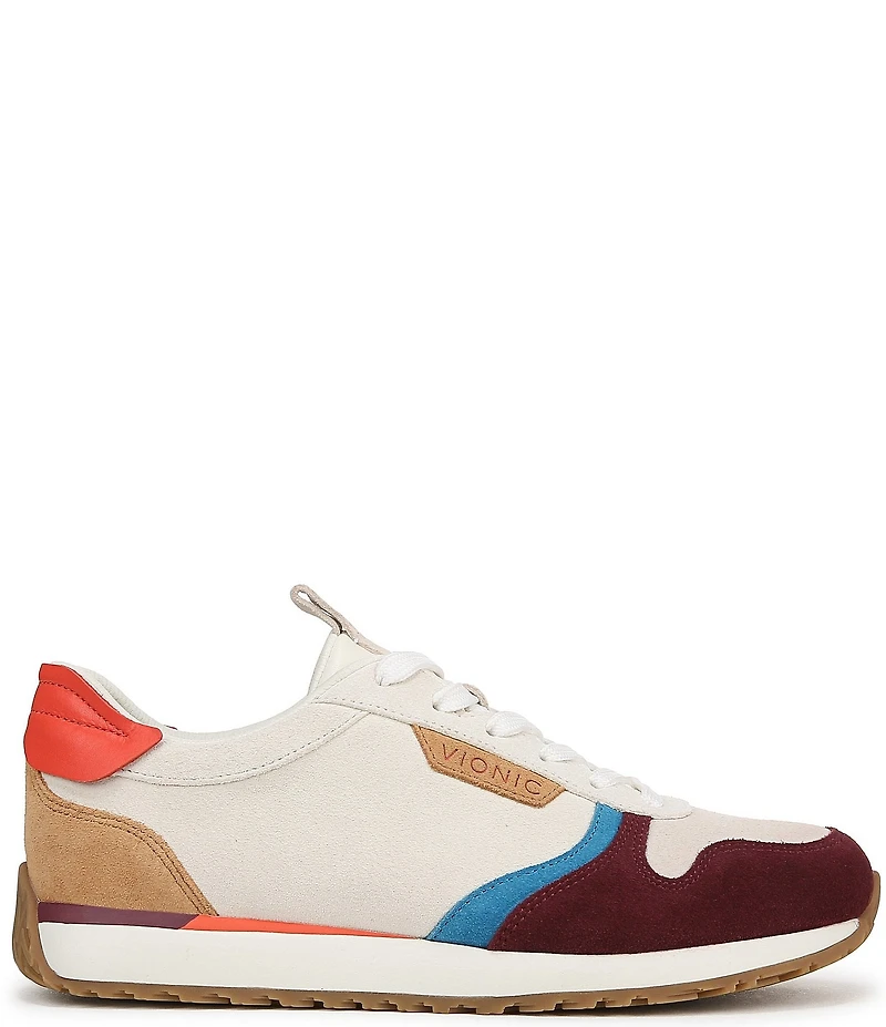 Vionic Monarch Court Inspired Suede Lace Up Sneakers