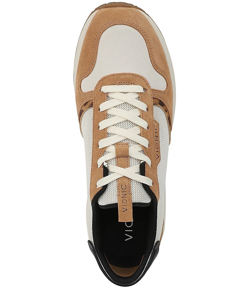 Vionic Monarch Court Inspired Leopard Lace Up Sneakers