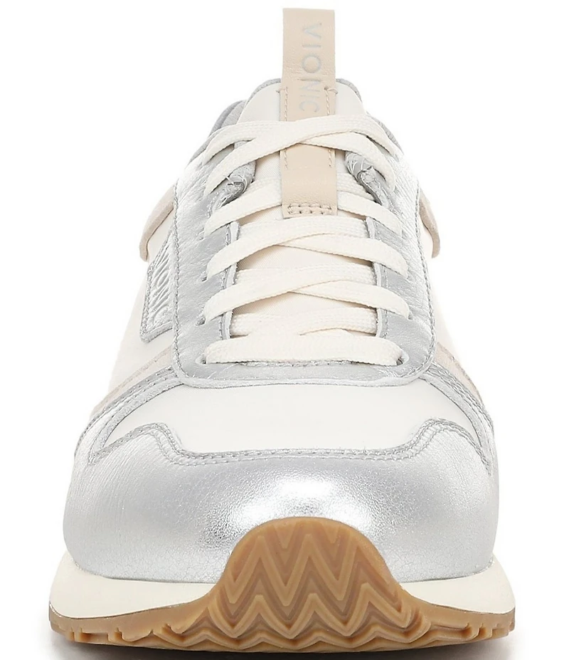 Vionic Monarch Court Inspired Mixed Material Lace Up Sneakers