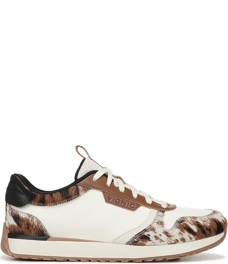 Vionic Monarch Cow Print Lace Up Sneakers
